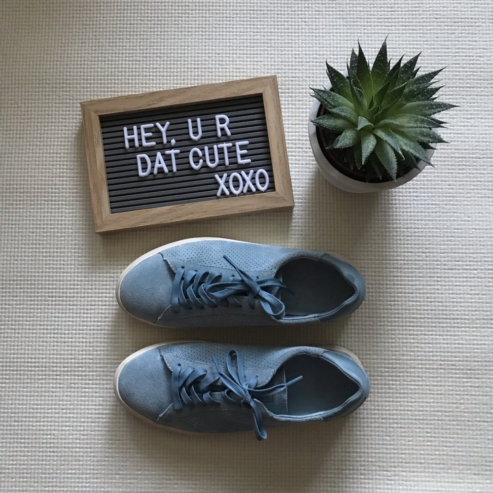 Clae Blue Leather Sneakers - Picture 3 of 5